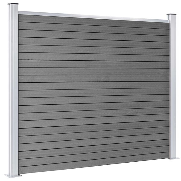 vidaXL Fence Panel Set WPC 872x146 cm Grey
