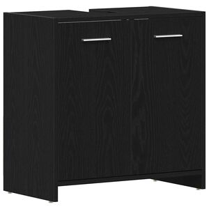 vidaXL Bathroom Sink Cabinet Black Oak 60x33x60 cm Engineered Wood