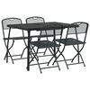 vidaXL Outdoor Furniture Set 5 pcs Anthracite Iron and Steel