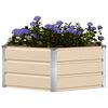 vidaXL Planter Ivory 129 x 129 x 45 cm Steel
