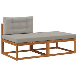 vidaXL Sectional Sofa Units with Cushion 2 Piece Natural