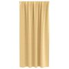 vidaXL Blackout Curtains with Rings 2 pcs Beige 175 x 140 cm Polyester