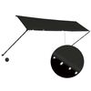 vidaXL Retractable Awning with LED 400x150 cm Anthracite