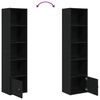 vidaXL Bookcase Black Oak 31x24x127 cm Engineered Wood