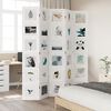 vidaXL Room Divider 5 Panels White Solid Wood Paulownia