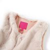Kids' Vest Faux Fur Beige 128