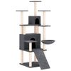 vidaXL Cat Tree with Sisal Scratching Posts Dark Grey 154 cm