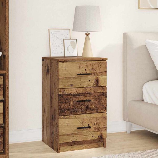 vidaXL Bedside Cabinet Old wood 38 x 38 x 66 cm Engineered wood