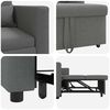 vidaXL Single Sofa Bed Reclining Dark grey 90 x 165 x 87 cm Fabric