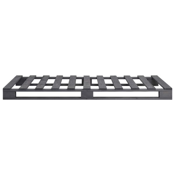 vidaXL Pallet Bed Frame without Mattress Grey 100x200cm Solid Wood