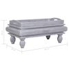 vidaXL Coffee Table Grey 90x50x40 cm Solid Mahogany Wood