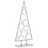 vidaXL Metal Christmas Tree for Decoration Black 180 cm