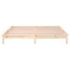 vidaXL LED Bed Frame without Mattress 150x200 cm King Size King Size Solid Wood