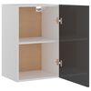 vidaXL Hanging Cabinet Lyon High Gloss Grey 39.5x31x60 cm Engineered Wood