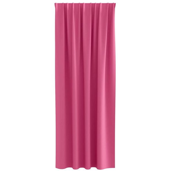 vidaXL Blackout Curtains with Rings 2 pcs Bright Pink 260 x 140 cm