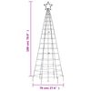 vidaXL LED Christmas Tree with Spikes 220 LEDs Warm White 180 cm