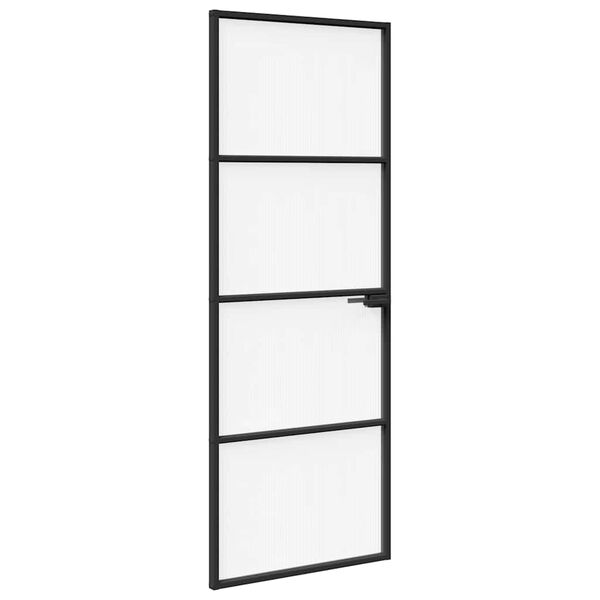 vidaXL Home Door 76 x 201.5 x 3.5 cm Aluminium and Tempered Glass