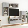 vidaXL 5 Piece TV Wall Units with LED Grey Sonoma Engineered Wood
