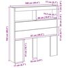 vidaXL Headboard Cabinet with LED Old Wood 100x17x102 cm