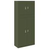 vidaXL Storage Cabinet 2 pcs Olive Green 90 x 40 x 210 cm Steel