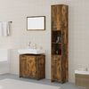 vidaXL 3 Piece Bathroom Furniture Set Smoked Oak Engineered Wood