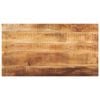 vidaXL Table Top 110x70x2.5 cm Rectangular Solid Wood Rough Mango