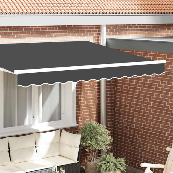 vidaXL Awning Valance Anthracite 230 x 20 cm Canvas