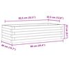 vidaXL Garden Planter White 90x40x23 cm Solid Wood Pine