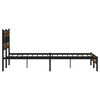 vidaXL Metal Bed Frame without Mattress Smoked Oak 200x200 cm