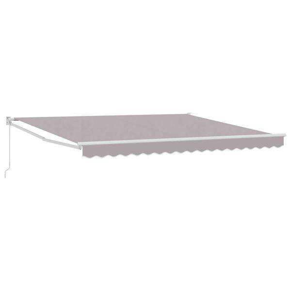 vidaXL Retractable Awning Light grey 400 x 300 cm Polyester