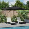 vidaXL Parasol Black 286 x 285 x 270 cm Aluminium