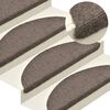 vidaXL Stair Mats Self-adhesive 5 pcs 65x21x4 cm Beige Half Round Large