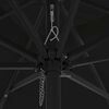 vidaXL Garden Parasol Black 295 x 295 x 245 cm Polyester and Steel