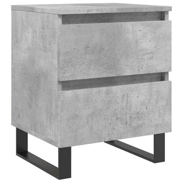 vidaXL Bedside Cabinet Concrete Grey 40x35x50 cm Engineered Wood