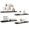 vidaXL Floating Wall Shelves 4 pcs Black 90x23.5x3.8 cm MDF