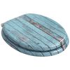 vidaXL Soft-Close Toilet Seat Blue 44 x 38 cm MDF board