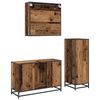 vidaXL Bathroom Furniture Set with Door 3 pcs Old Wood Engineered Wood