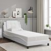 vidaXL Bed Frame without Mattress "Zadar" White 90x190 cm Single Faux Leather