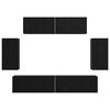 vidaXL TV Cabinet Set Wall-mounted 6 pcs Black Oak Engineered Wood