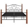 vidaXL Bed Frame without Mattress Black Metal 120x200 cm