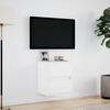 vidaXL TV Wall Cabinet with LED Lights White 41x31x45 cm