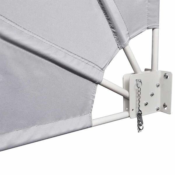 vidaXL Collapsible Balcony Side Awning Grey 160x240 cm