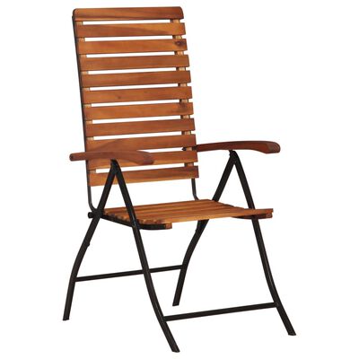 vidaXL 2 pcs Reclining Garden Chairs Solid Acacia Wood