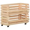 vidaXL Vegetable Trolley 77x30x80 cm Solid Pinewood
