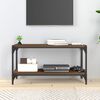 vidaXL TV Cabinet Brown Oak 80x33x41 cm Engineered Wood and Steel
