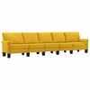 vidaXL Sofa Yellow 5-Seater Fabric