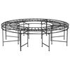 vidaXL Round Tree Bench &Oslash;160 cm Black Steel