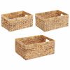vidaXL Storage Baskets 3 pcs Natural 40 x 30 x 18 cm Water hyacinth