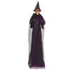 vidaXL Hanging Halloween Talking Witch Purple 216 x 125 cm Polyester