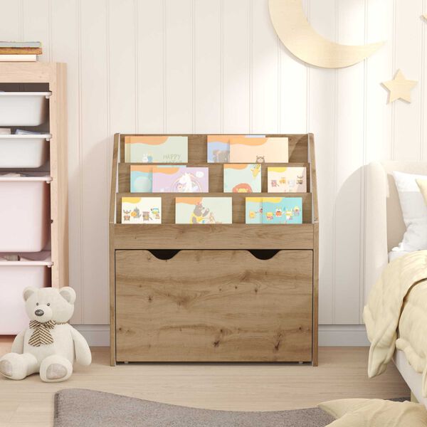 vidaXL Kids Bookshelf Artisan Oak 60 x 29.5 x 69 cm Engineered Wood